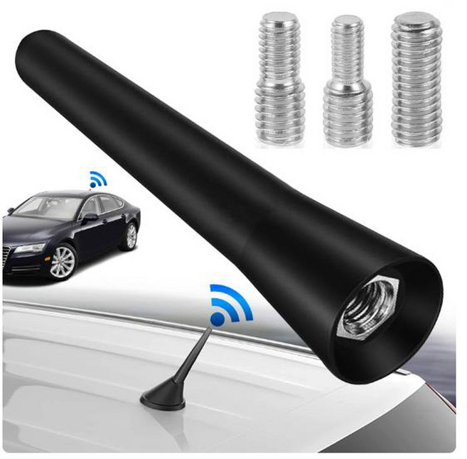 범용 자동차 안테나 액세서리 캉구 르노 심볼 KWID 메간 마스터 라디오 트윙고 트래픽 캡처 시닉 KADJ용, Bla, 1개