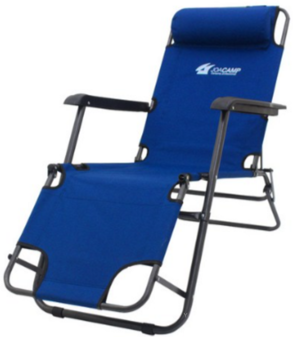 조아캠프 3단 침대의자 폴딩체어, 대 1+1 블루, 2개