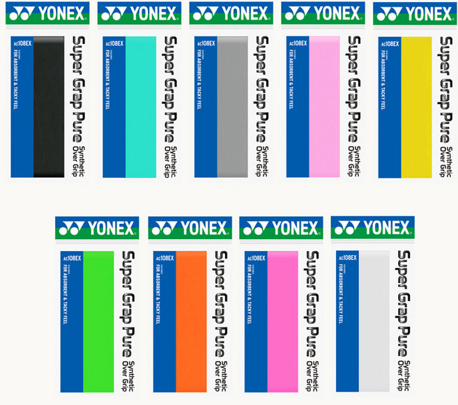 요넥스 Super Grap Pure 그립 AC-108EX, 블랙, 1개