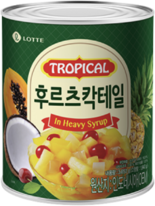 롯데 후르츠칵테일 통조림, 1개, 850g