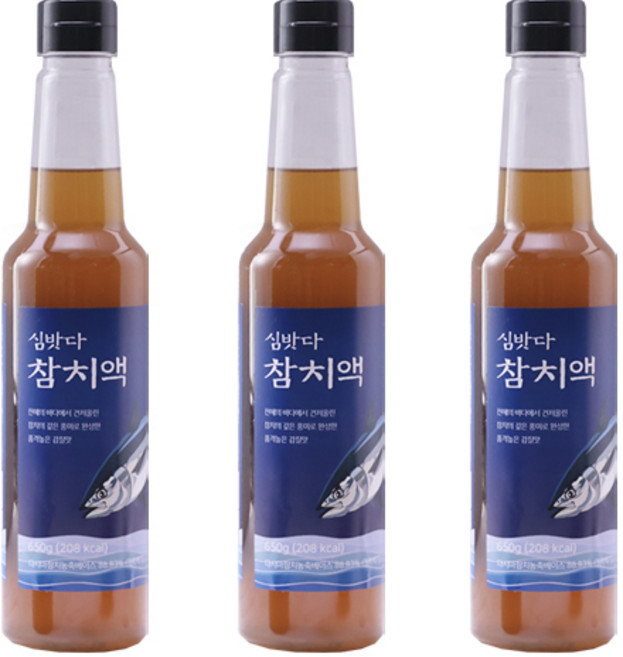 심밧다 참치액 만능감칠맛, 3개, 650ml