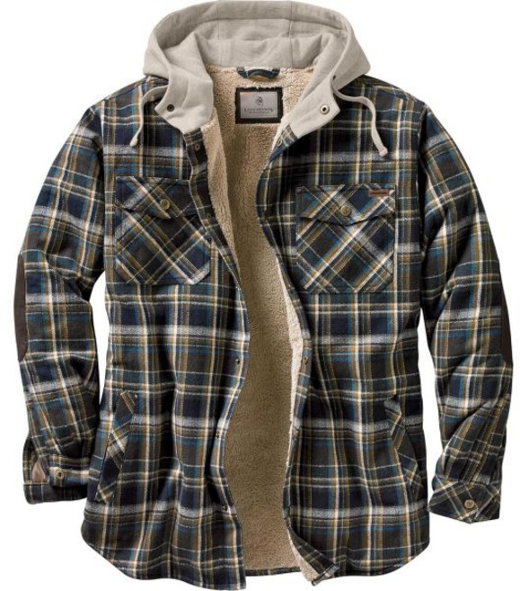 레전더리화이트테일 남성용 캠프 나이트 베르버안감 후드 플란넬 셔츠자켓