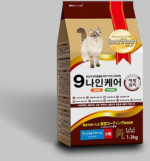나인케어 체형관리 캣 고양이 사료 + 고양이 습식1개, 1.2kg, 1개, 닭