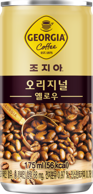 조지아 오리지날 옐로우 175ml x 5캔 캔커피, 5개