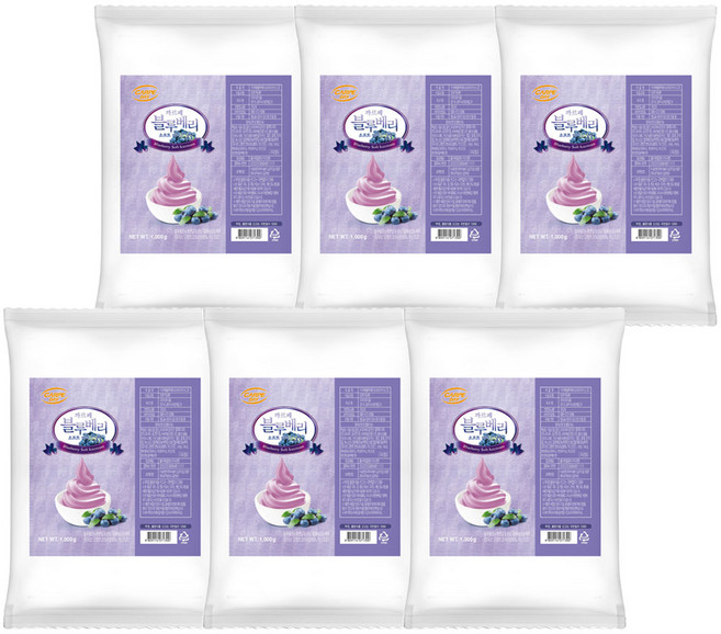 대호 까르페 블루베리 소프트아이스크림 파우더, 6개, 1kg