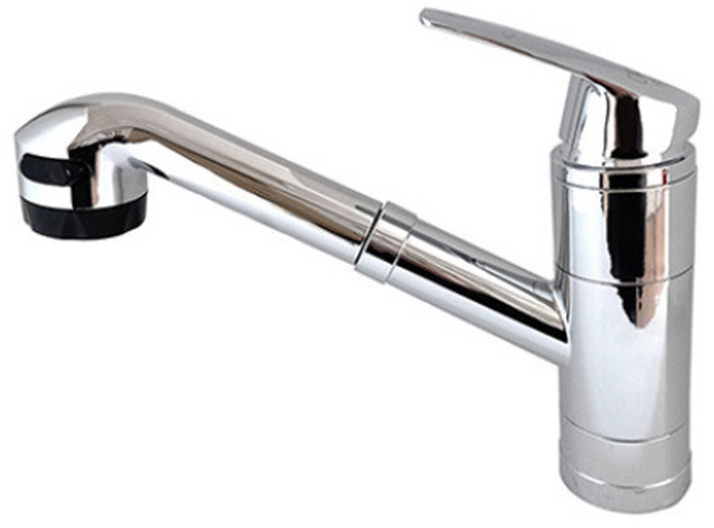 주방 원홀 스프레이 수전 주방-04 씽크대수전 수도꼭지 주방수전 수도배관 싱크대수전, 진선미 주방 원홀 스프레이 수전, 1개