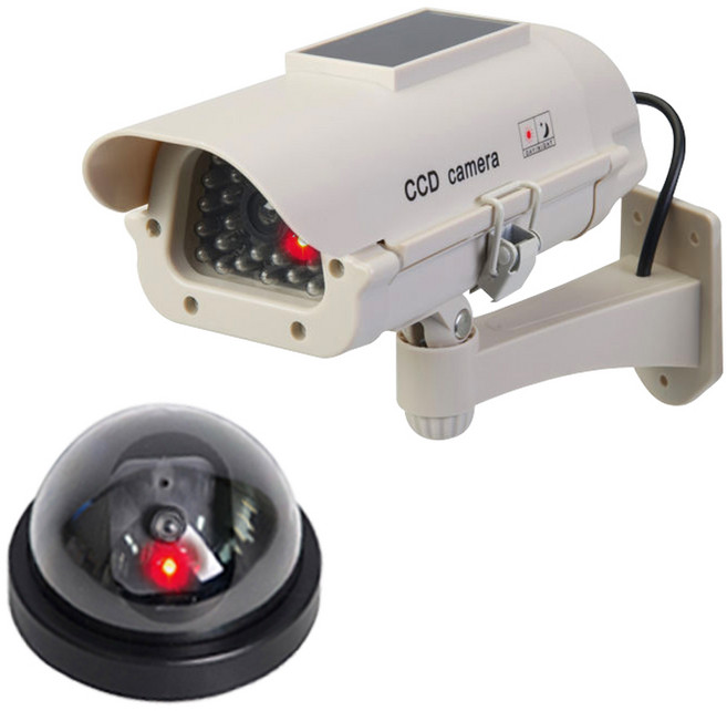 다감컴퍼니 보급형 돔카메라 블랙 + 태양열 최고급형 적외선 IR 카메라 화이트 세트