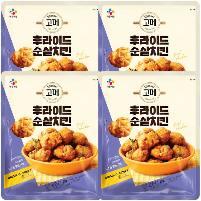 고메치킨 후라이드, 450g, 4개