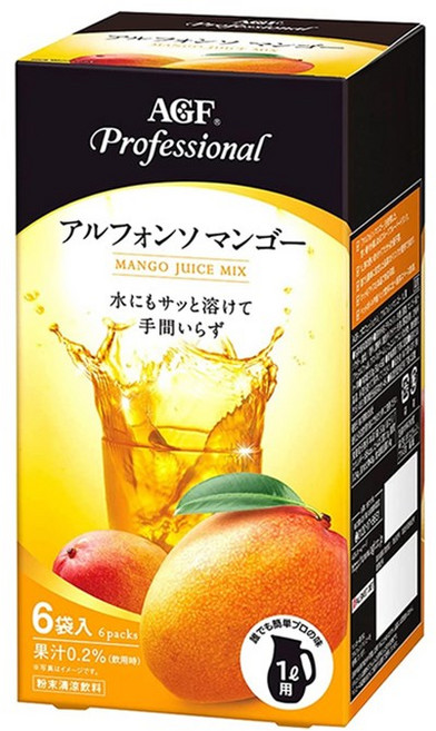 AGF 프로페셔널 알폰소 망고 티 분말 1L용 6개입, 1L, 수량
