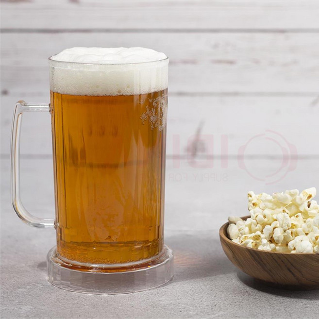 가볍고 튼튼한 500cc 생맥잔 혼술 맥주캐그 생맥기계 호프잔 PC맥주잔, 1000cc, 1개