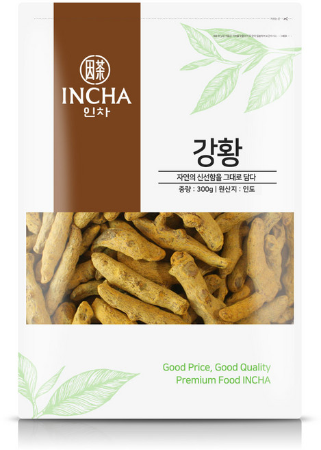 인차 인도산 강황 강황뿌리, 1개, 300g