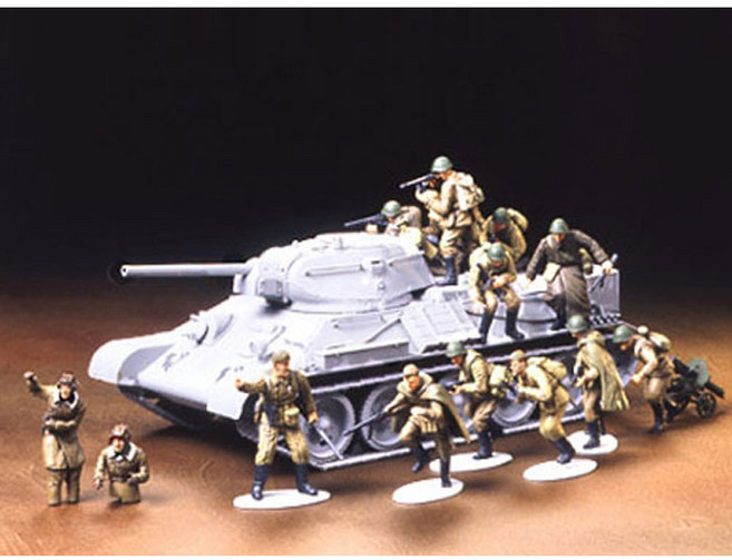 타미야 프라모델밀리터리 [32521] 1/48 Russian Infantry & Tank Crew Set, 1개