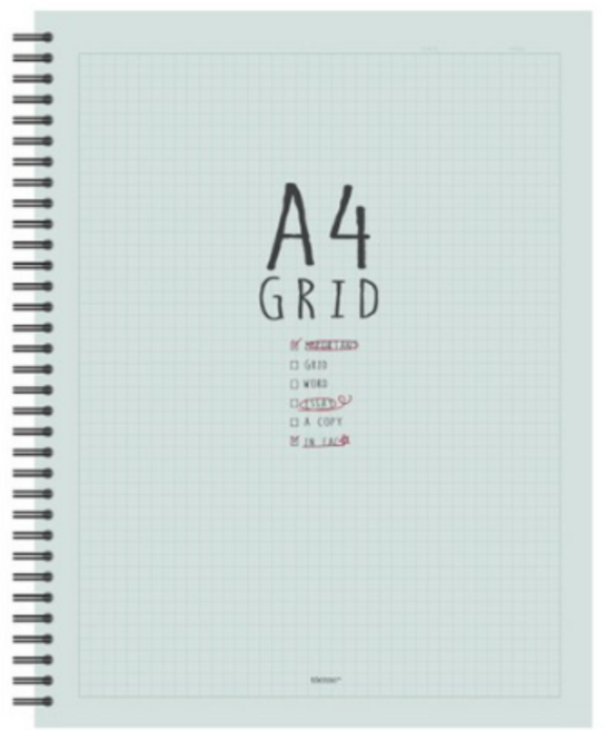 톡톡팬시 3500A4 그리드노트, 민트계열, 4개