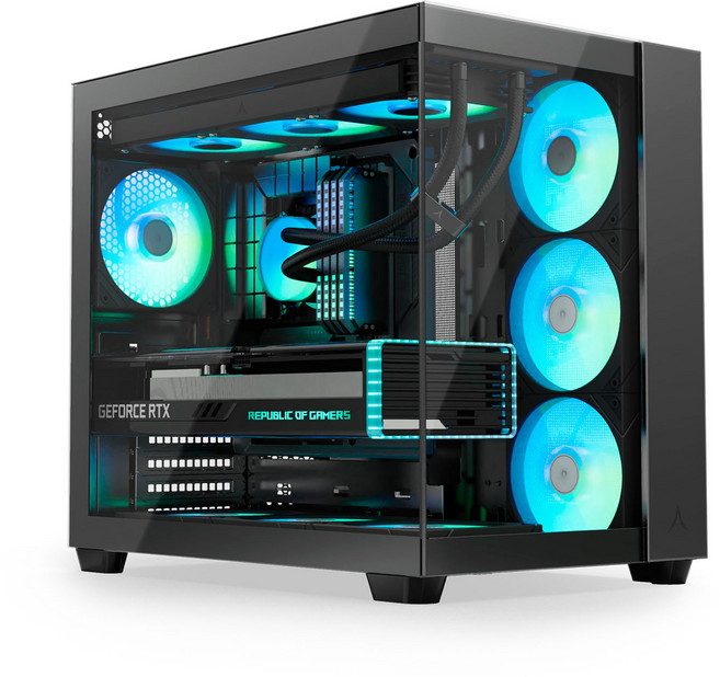 앱코 블루웨일 ARGB BTF 미들타워 케이스 블랙 UD50, UD50(블랙), 1개