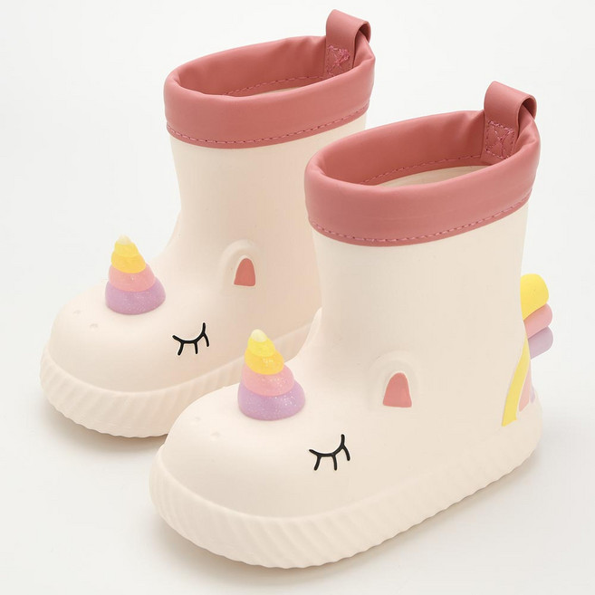 아동용 EVA 무지개 유니콘 장화 키즈 레인부츠