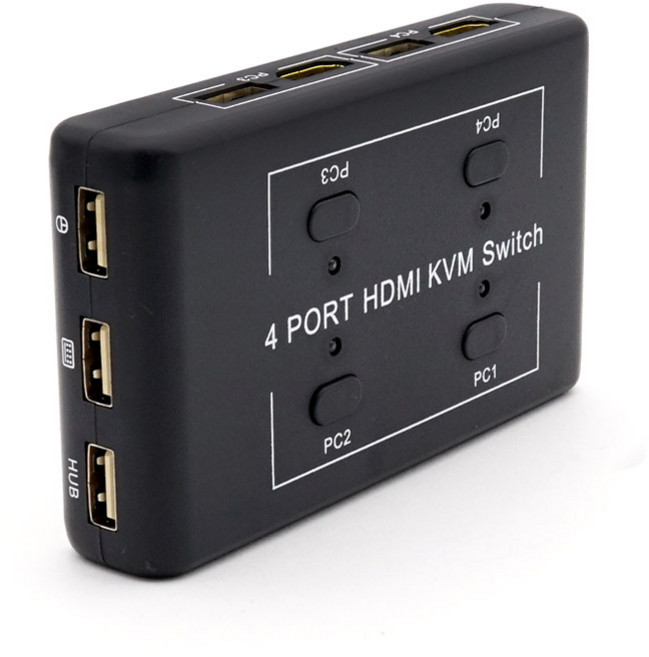 Coms 4포트 HDMI KVM 스위치 4:1 BT860, 1개