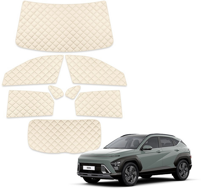 루젠 디 올 뉴 코나 (SX2) 차박커튼 캠핑 암막 햇빛가리개, 1세트, 크리미베이지