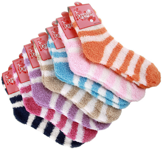 고중량 스트라이프 수면양말 남녀공용 [6켤레 1세트]