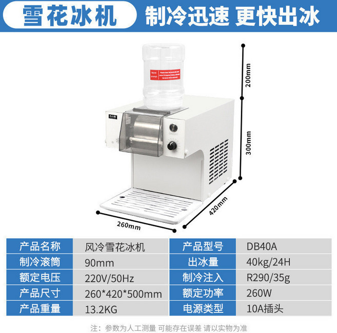 FC-125F 機械風雪花冰機 110V營業用 商用沙冰機, 【風冷/40kg/天】旋鈕操4