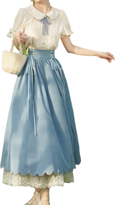 경성 의복 개화기 의상 레트로 빈티지 복고풍 원피스 빅카라 드레스