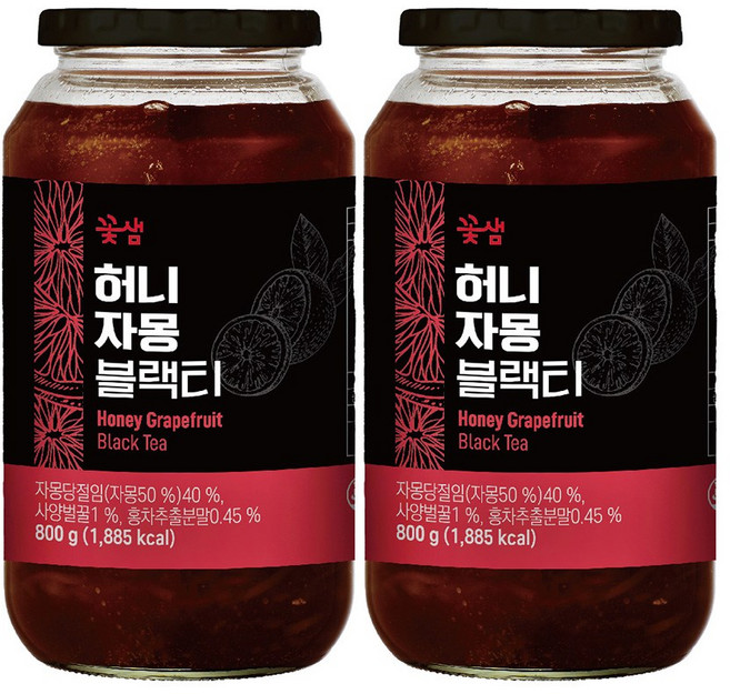 꽃샘 허니 자몽블랙티, 2개, 800g, 1개입