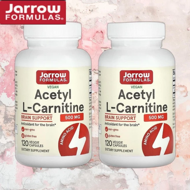 Jarrow 자로우 포뮬러스 아세틸 L카르니틴 500mg 베지 캡슐 120정 엘카르니틴 2통, 120g - 쿠팡