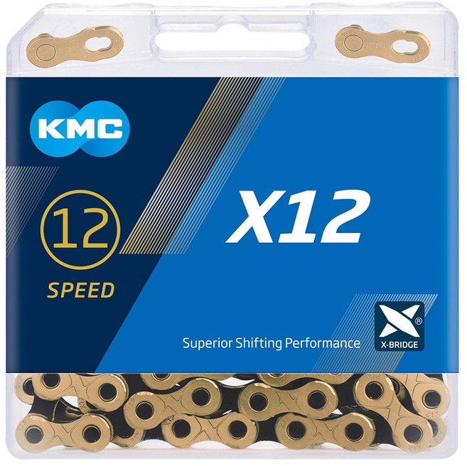 KMC X8 X9 X10 X11 X12 Ti-N 골드 체인 mtb 도로 자전거 8s 9s 10s 11s SRAM/Campagnolo 변속기 시스템 용 12 단 체인, X12 골드 블랙, 1개