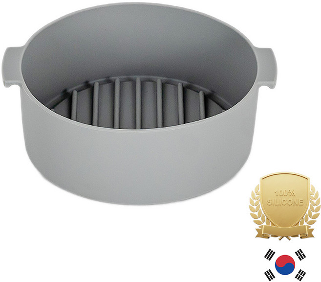 아티즌 쿡 국산 에어프라이 실리콘 팟 쿠킹팟 19cm 전자레인지 라면 용기, 1개, 그레이