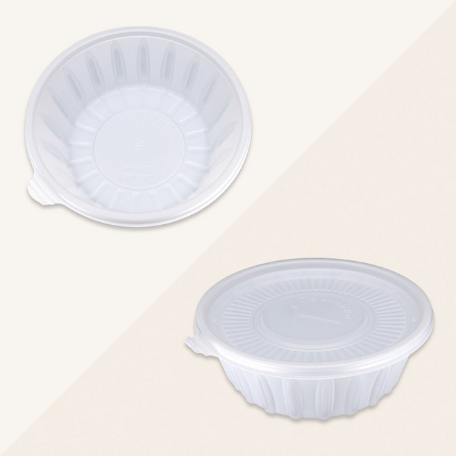 TY 태양 195파이 용기+뚜껑세트 PP, 6개, 50세트, 소