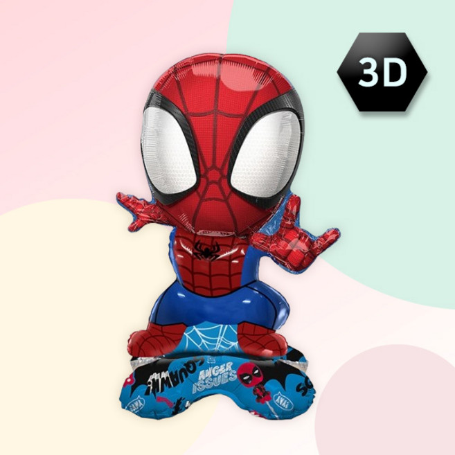[파티지] 히어로풍선 모음 / 생일풍선 세트 배트맨 아이언맨 스파이더맨풍선, HR_0_대형 입체_서서있는 스파이더맨
