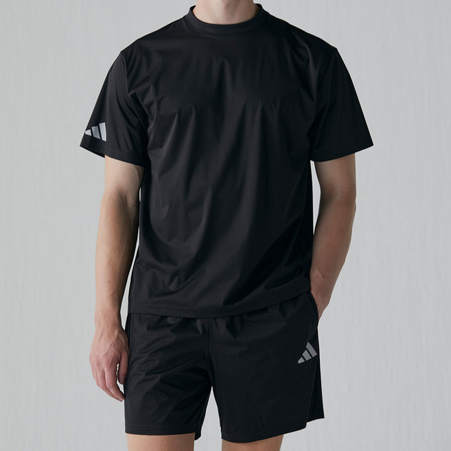 [신제품] 아디다스 남녀공용 반팔티 반바지 다이어트 땀복 트레이닝 운동복 세트 ADISS23 헬스복