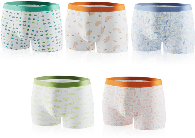 스콕스 남아 주니어 냉감 빅사이즈 항균 드로즈 팬티 5매 세트