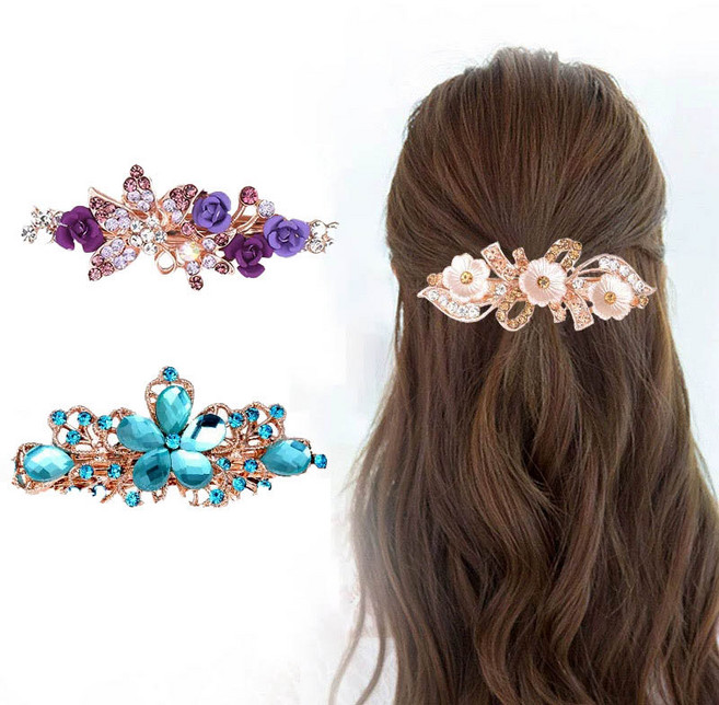 ZMBIRD 3종세트 예쁜 컬러큐빅 반묶음 대형 자동핀 H1614