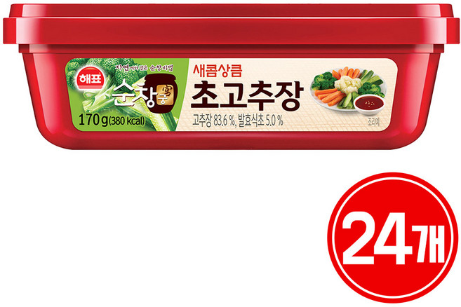 해표 순창궁 새콤상큼 초고추장 170g x 24개 한박스