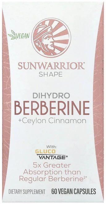Sunwarrior Shape Dihydro Berberine + Ceylon Cinnamon 60 Vegan Capsules, Sunwarrior Shape Dihydro Berbe, 1개, 60정 - 쿠팡