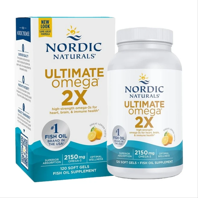 노르딕내츄럴스 얼티미트 오메가 2X 2150mg 레몬 소프트젤, 120정, 1개 - 쿠팡