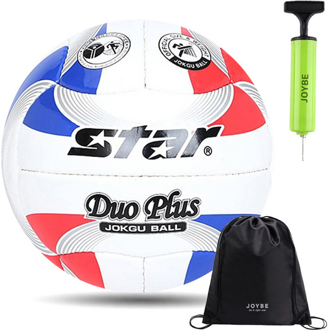 스타 듀오플러스 족구공 5호 JB385, JB385 + JOYBE공가방+JOYBE 펌프, 1개