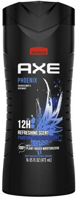액스 피닉스 크러쉬드 민트 & 로즈마리 바디 워시, 473ml, 1개