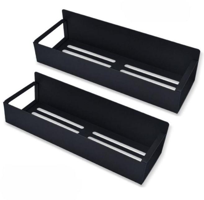 오디너리스탠다드 초강력 자석선반 대형, 대형 자석선반 매트 블랙 1+1, 2개, 매트블랙