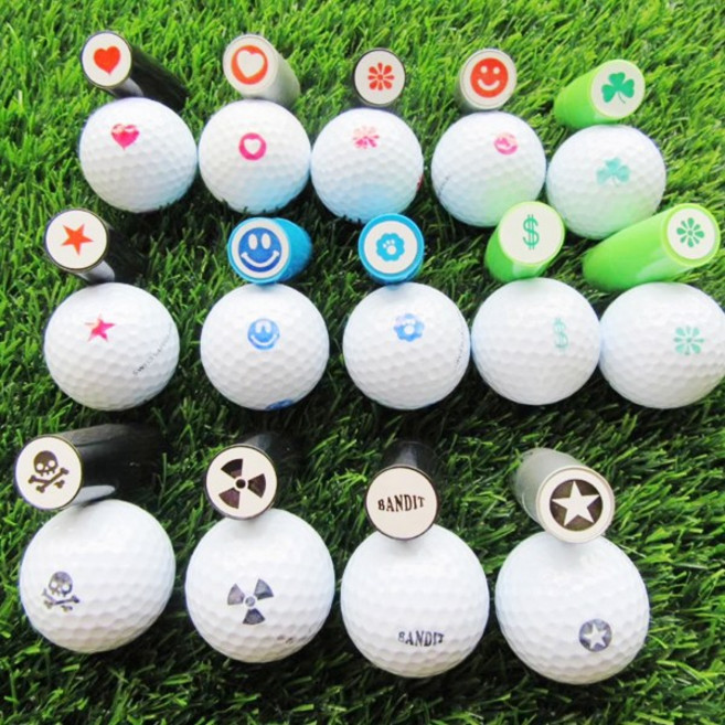 Fooi 43종디자인 골프공스탬프 골프공도장, 골프클럽브러쉬 (색상랜덤), 1개