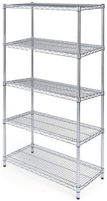 鐵力士架 45x90x180CM 大型重型五層收納層架, 五層45X90X180, 電鍍銀, 五層