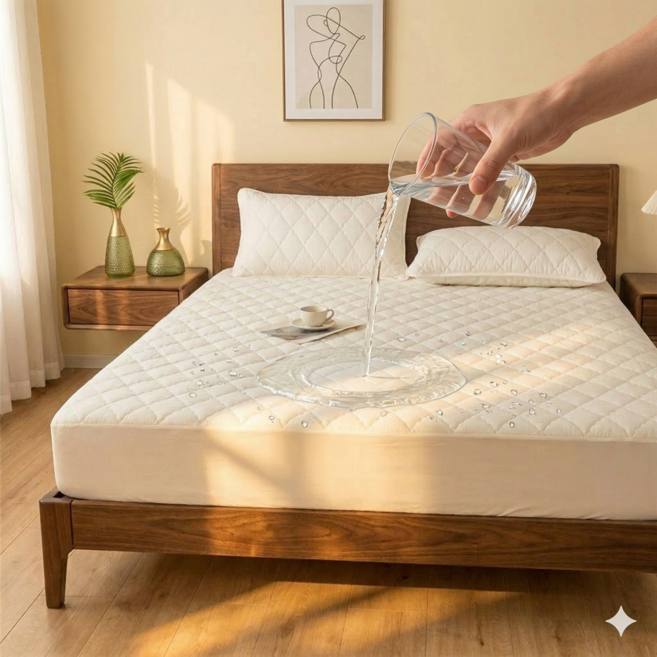 DIM 사계절 프리미엄 침대커버 알러지제어 먼지없는 항균 방수 누빔 밴드형 매트리스커버