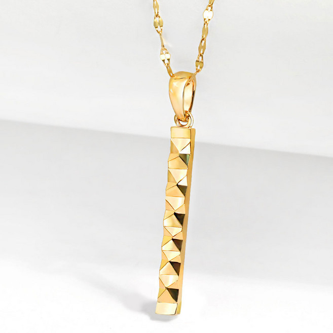 오엔나 14K 18K 데일리 소니 일자바 컷팅 여성 금 목걸이 기념일 선물