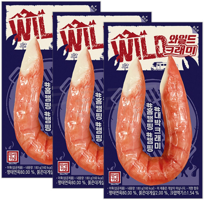 [팔도맛쟁이] 한성 와일드 크래미, 180g, 3개