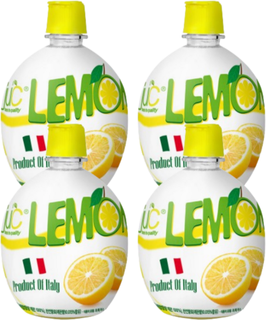 유로푸드 엠에스 레몬쥬스, 200ml, 4개
