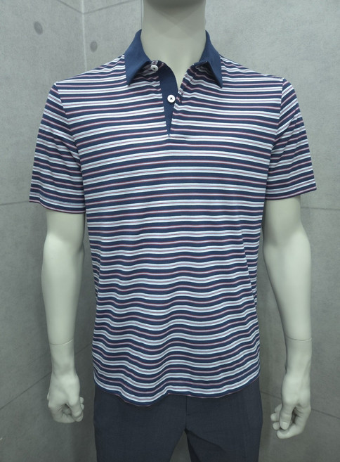 인디안웰메이드 남성 여름 일반핏 코튼(면)혼방 스트라이프 반팔 티셔츠 4 M 3149