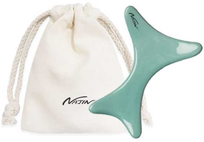 나진 바디 페이스 세라믹 리본 나비 괄사 NJ406, 1개