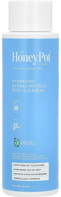 The Honey Pot Company 수분 공급 허브 함유 바디 클렌저 코코넛 및 시어버터 443ml(15fl oz), TheHoneyPotCompany수분공급허브함유바디클렌, 1개, 443ml - 쿠팡