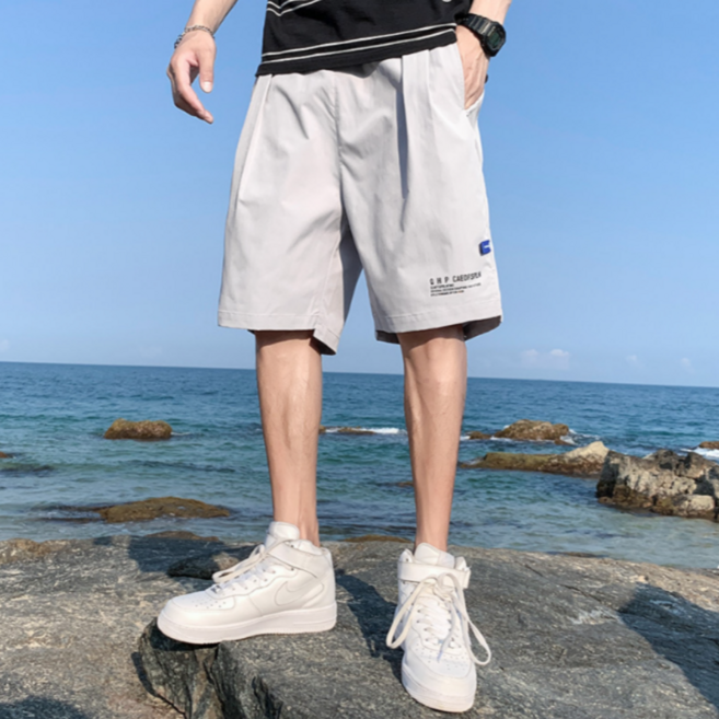 코엑티 남성 여름 쿨링 스포츠 허리 밴딩 5부 반바지