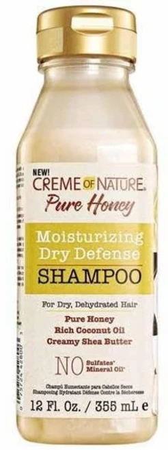크렘 오브 네이처 퓨어 허니 모이스처라이징 드라이 디펜스 샴푸 Creme Of Nature Pure Honey Moisturizing Dry Defense Shampoo 355ml, 1개 - 쿠팡